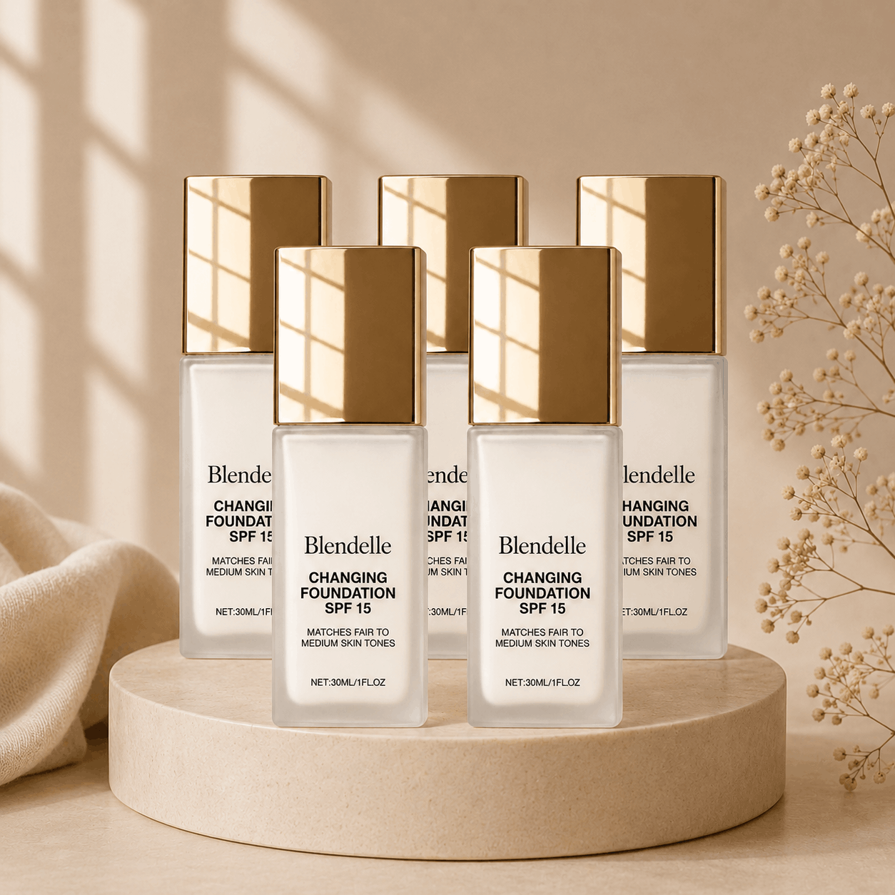 Blendelle™ Changing Foundation SPF 15 – Adaptive Liquid Foundation (30ml)