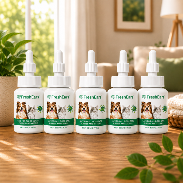 FreshEars™ Pet Ear Care Drops for Dogs & Cats
