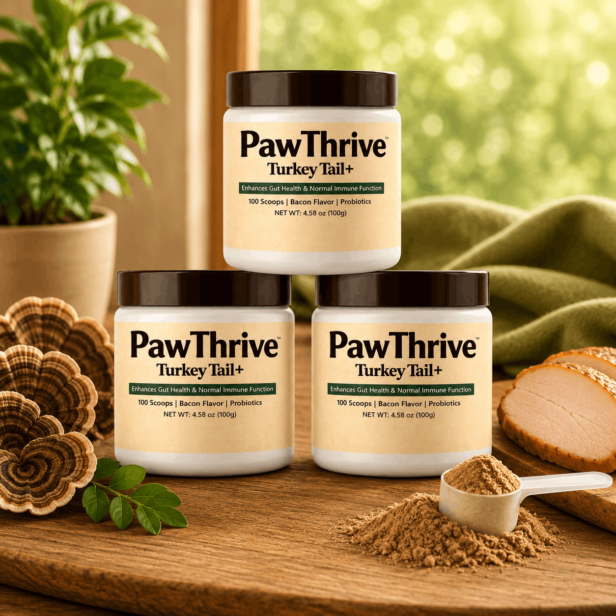 PawThrive Turkey Tail+ Pet Supplement Powder