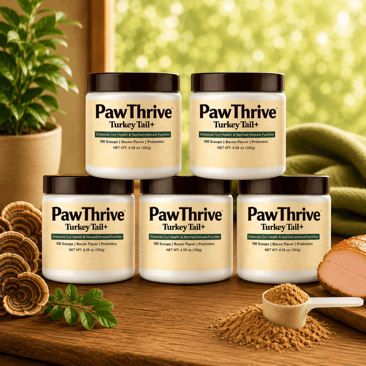 PawThrive Turkey Tail+ Pet Supplement Powder