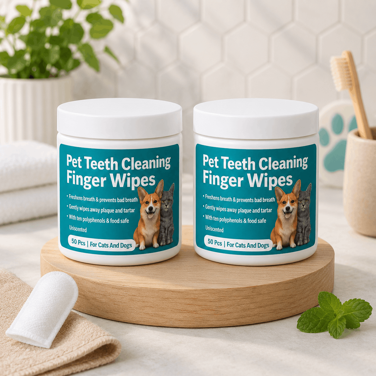 PetFresh™ Pet Dental Finger Wipes