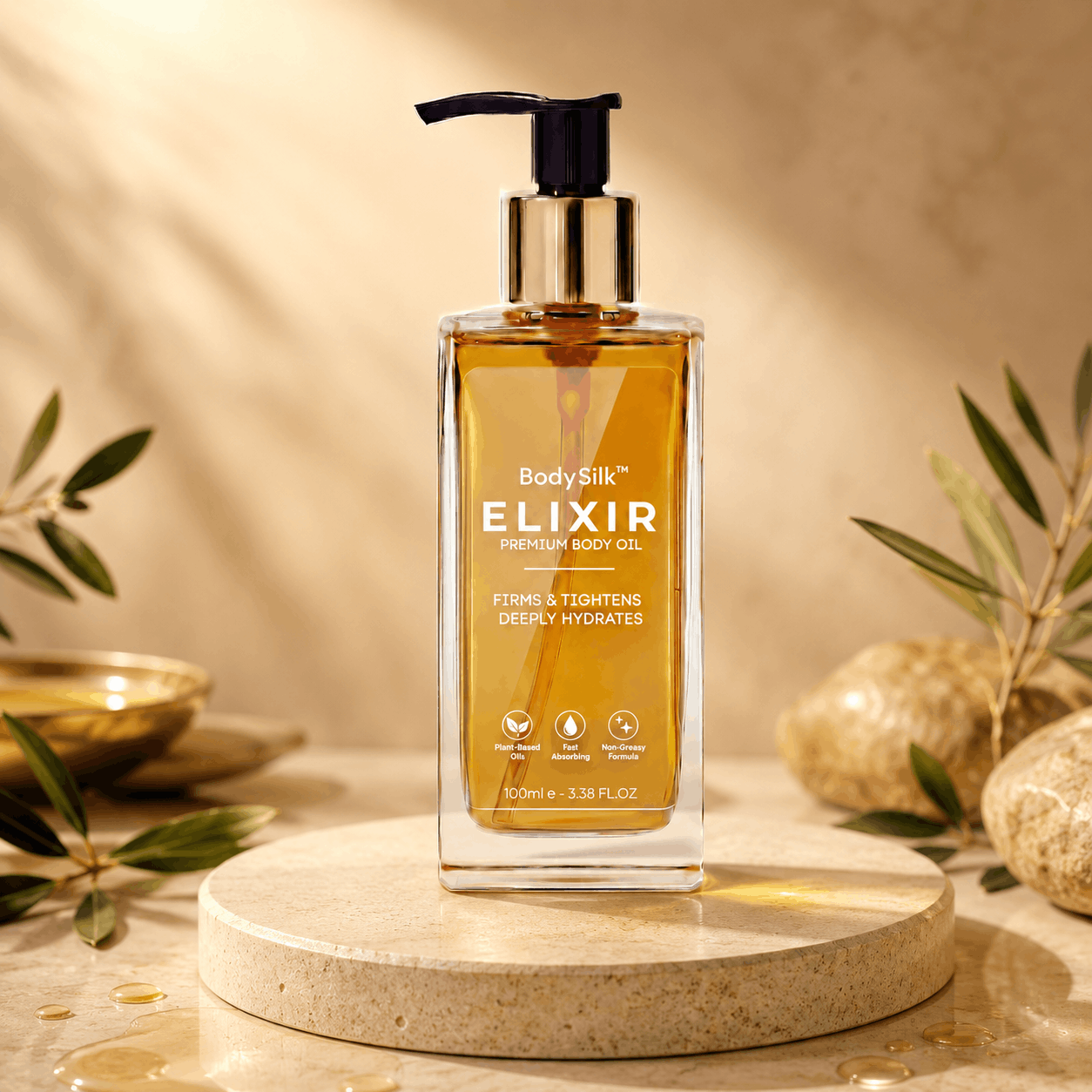 BodySilk™ Elixir Premium Body Oil – Lightweight Hydrating Body Oil