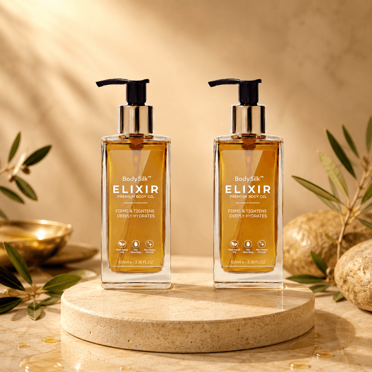 BodySilk™ Elixir Premium Body Oil – Lightweight Hydrating Body Oil