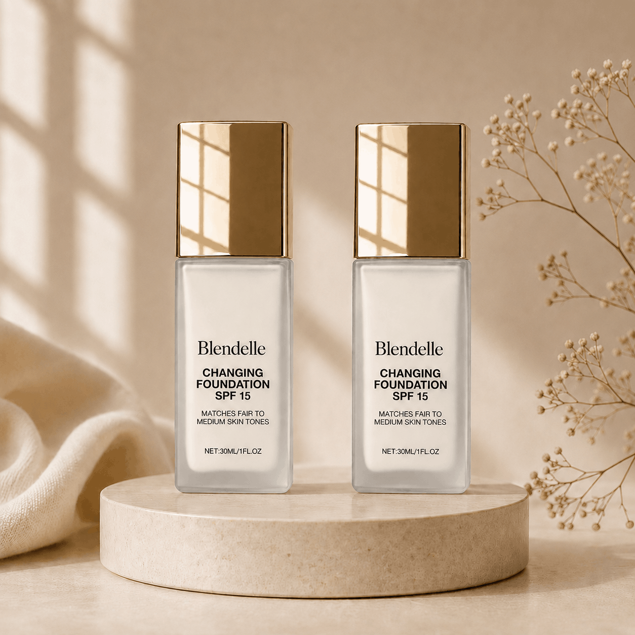 Blendelle™ Changing Foundation SPF 15 – Adaptive Liquid Foundation (30ml)