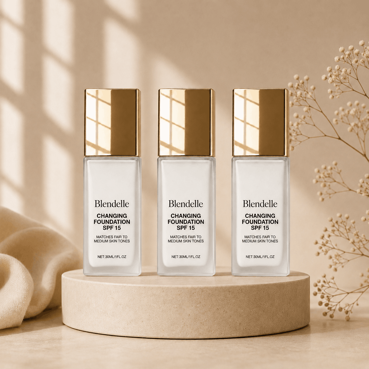 Blendelle™ Changing Foundation SPF 15 – Adaptive Liquid Foundation (30ml)