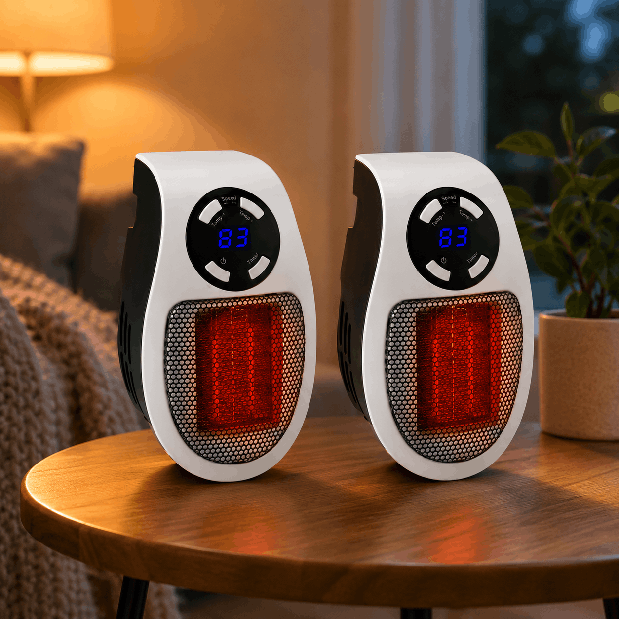 WarmLite™ Portable Ceramic Space Heater – Adjustable Indoor Heater