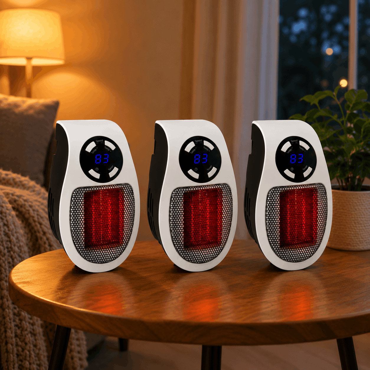 WarmLite™ Portable Ceramic Space Heater – Adjustable Indoor Heater