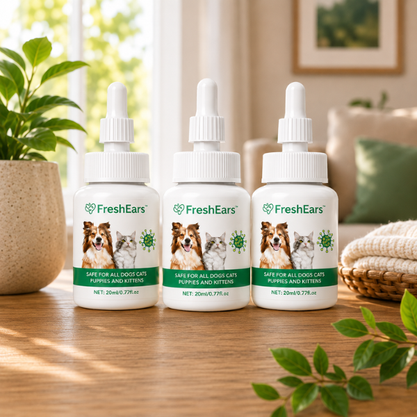 FreshEars™ Pet Ear Care Drops for Dogs & Cats